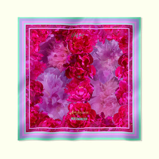 Love Peony Silk Scarf Pattern - Anna Acciarini Silk Scarves -  -  -  - Love Peony Silk Scarf Pattern -  -  -  -   -  -  -  -  -  - 