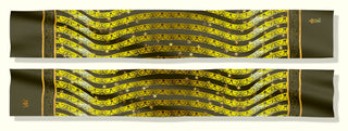 Double Sided Starry Derby Long Silk Scarf in Twill, Starry Olive Derby motif inspired by Silk Road artistry and historical porcelain design Anna Acciarini 